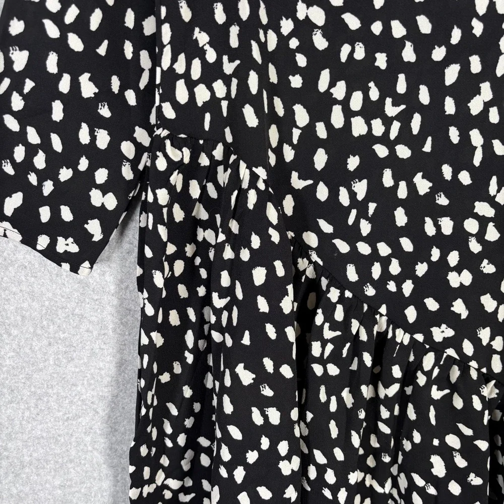 Hayden Girls Babydoll Dress Large Dalmatian Tiered Asymmetric Ruffles Flowy‎